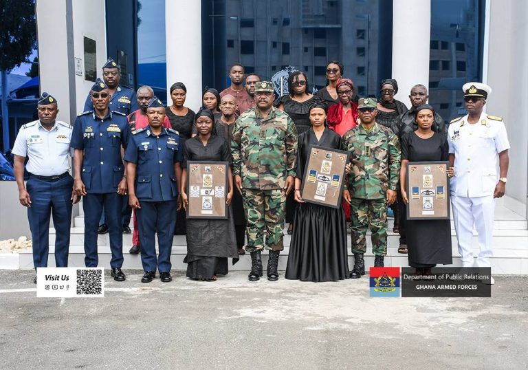 GAF Presents Ranks and Insignia to Families of Helicopter Crash Victims
