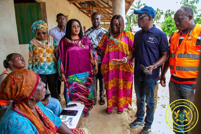 Gender Minister Monitors the Enumeration Exercise for the Ghana National Household Registry