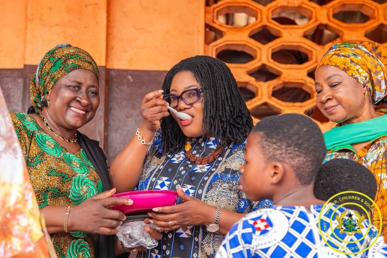 Gender Minister Undertakes Monitoring Visit to Weija-Gbawe Schools Under GSFP