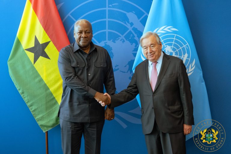 President John Dramani Mahama meets UN Secretary General