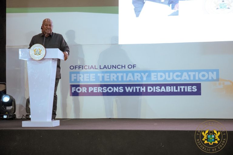 President Mahama launches free tertiary education for persons with disabilities