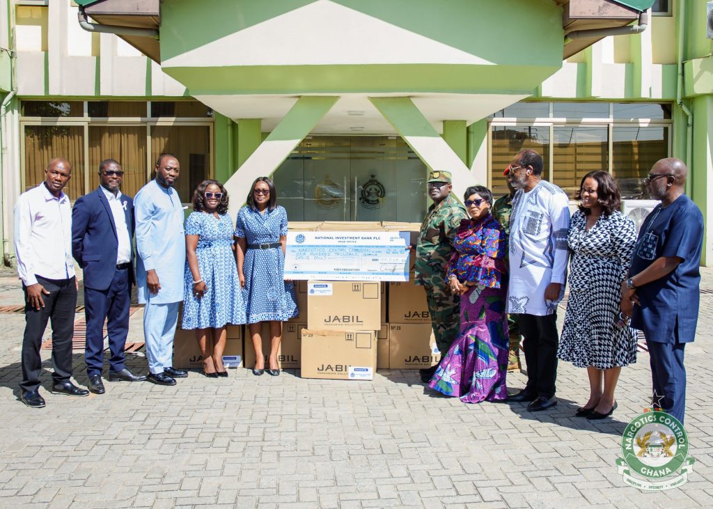 NIB Donates GHS 100,000 and 50 Computers to NACOC to Support Anti-Drug Campaigns