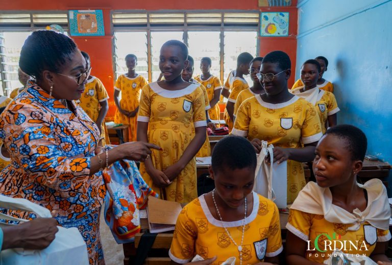 First Lady Donates Learning Materials to St. Mary’s School, Interacts with Scholarship Beneficiaries
