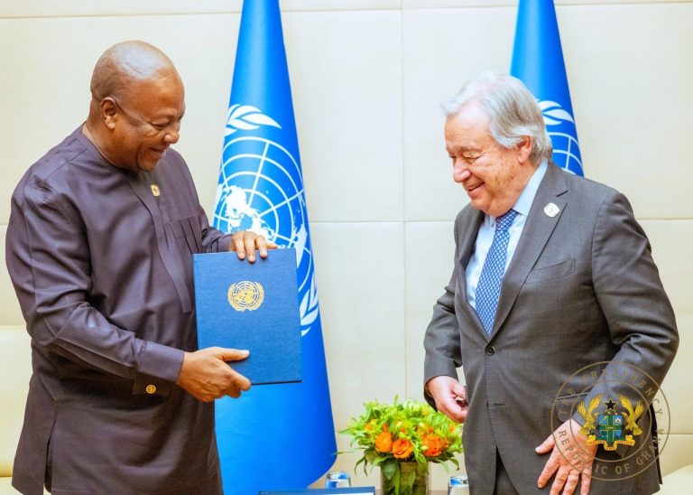 President Mahama Meets UN Chief, Discusses African Security and Democracy