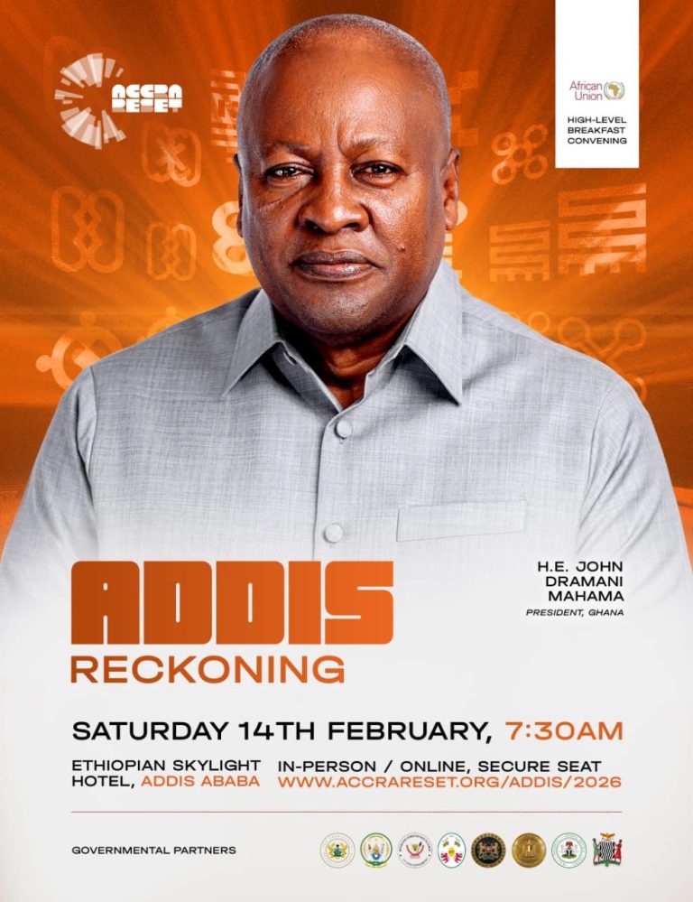 President Mahama to Host ‘Addis Reckoning’ Side Event at AU Summit