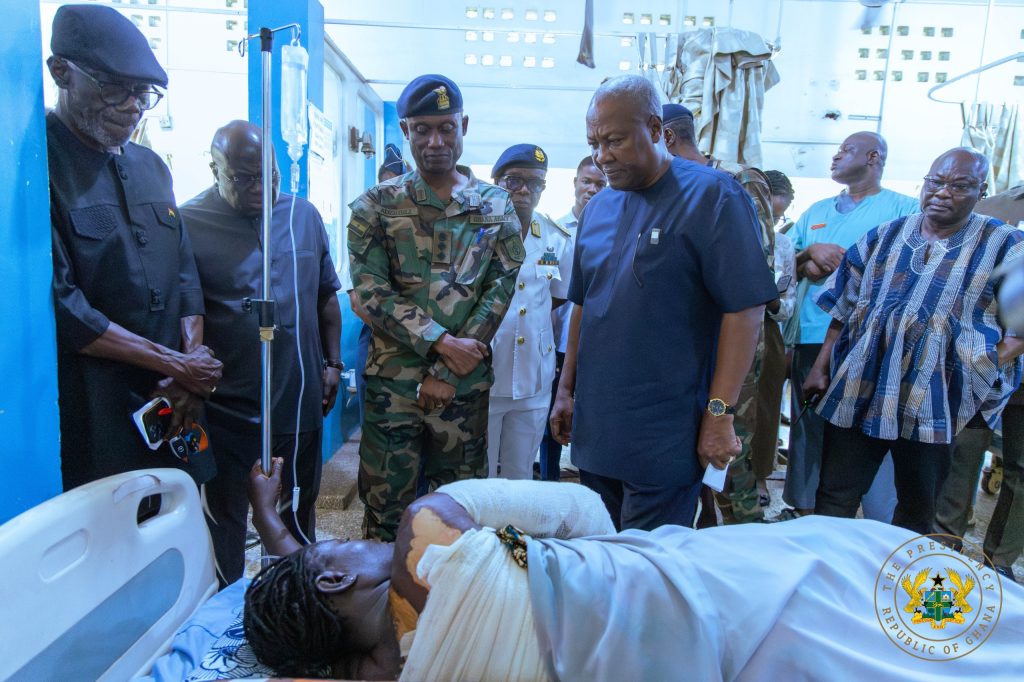 President Mahama Visits Survivors of Burkina Faso Terrorist Attack at 37 Military Hospital