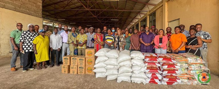 NADMO Donates Relief Items to Drought-Affected Farmers in the Volta Region