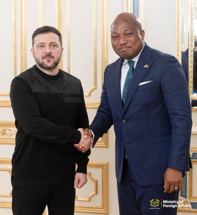Foreign Affairs Minister Holds Talks with Zelenskyy in Ukraine Over Release of Detained Ghanaians