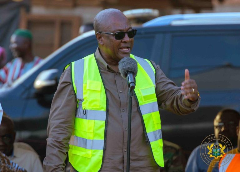 President Mahama Promises Fully Asphalted Jinijini-Sampa Road by End of 2027
