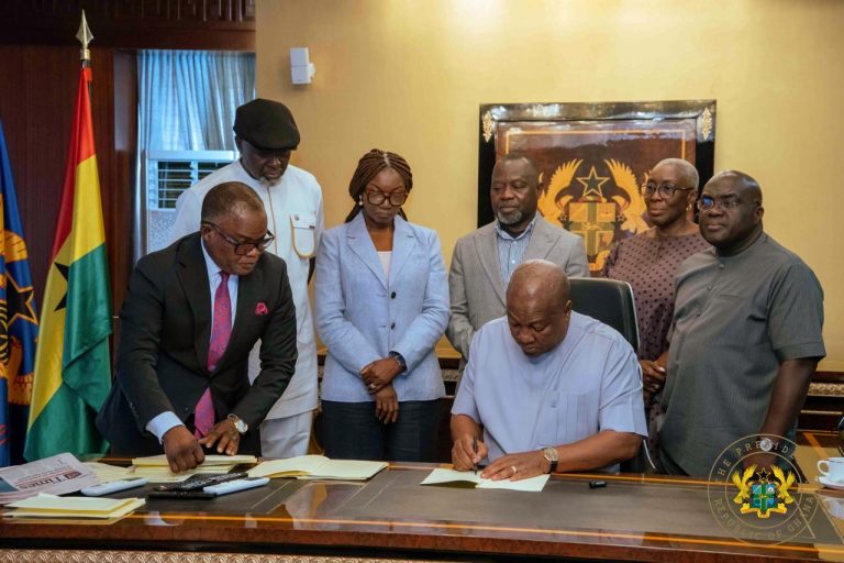 President Mahama Signs Five Bills into Law Covering Security, Education and the Economy