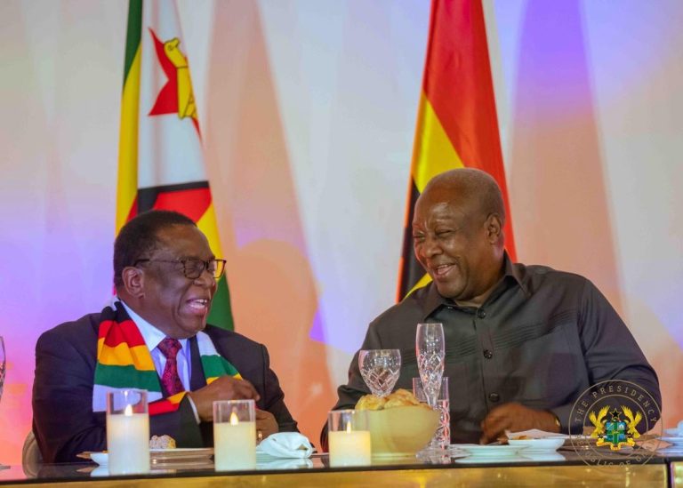 President Mahama Hosts Mnangagwa at State Banquet
