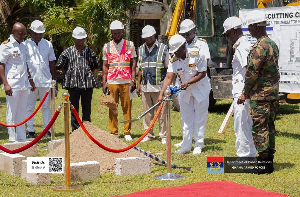Ghana Navy Cut Sod for Ultra-Modern Auditorium Construction