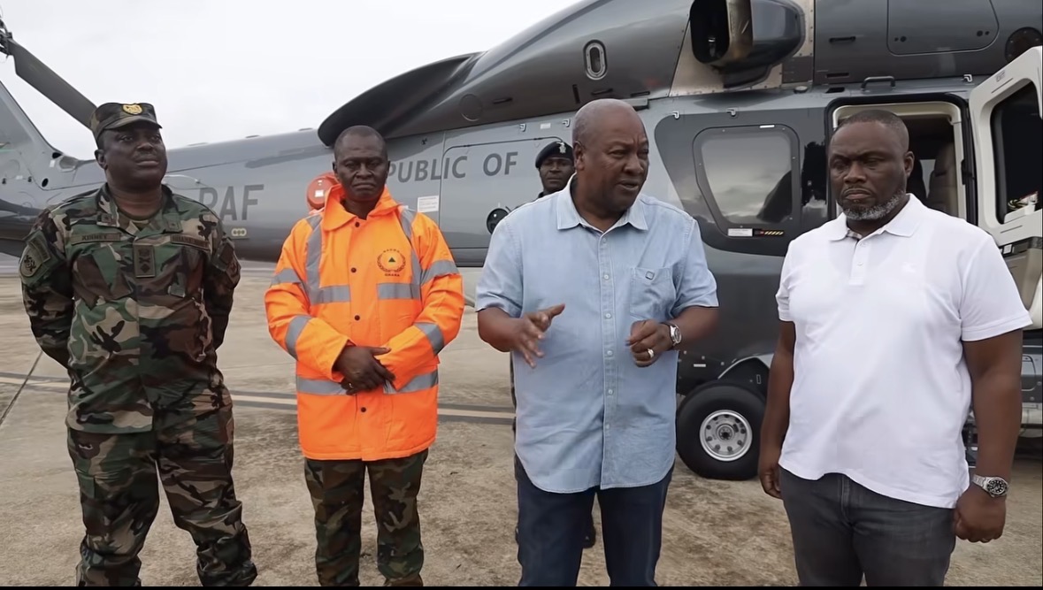 President Mahama sympathises with flood victims, acknowledges extensive damage across Accra and Tema