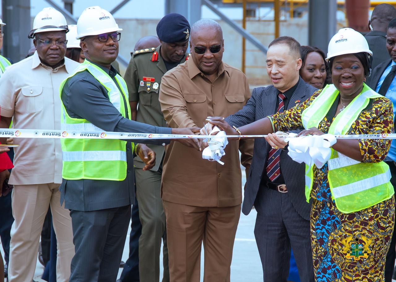 President Mahama cuts sod for Sentuo expansion, unveils $3.5bn upstream investment and onshore drilling plans