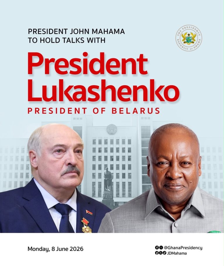 President Mahama to Hold Bilateral Talks With President Lukashenko in Minsk