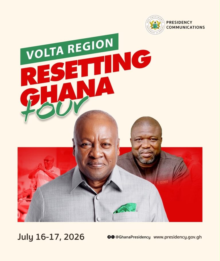 President Mahama set for two-day Resetting Ghana tour of Volta Region