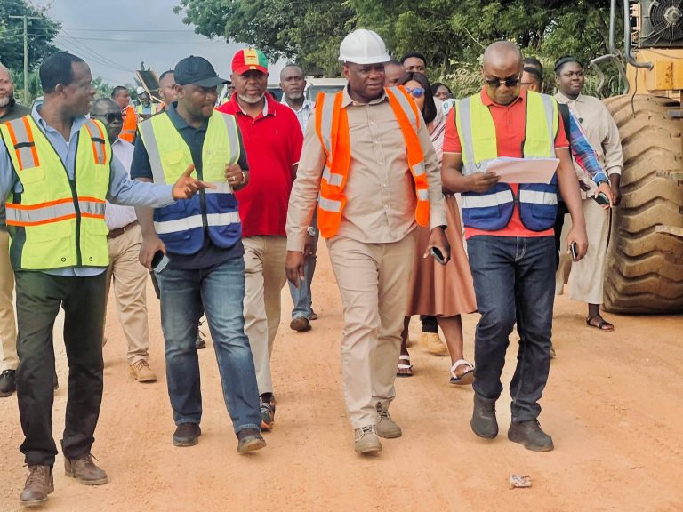 Minister Agbodza Inspects Atimpoku–Asikuma Road Under Big Push Agenda