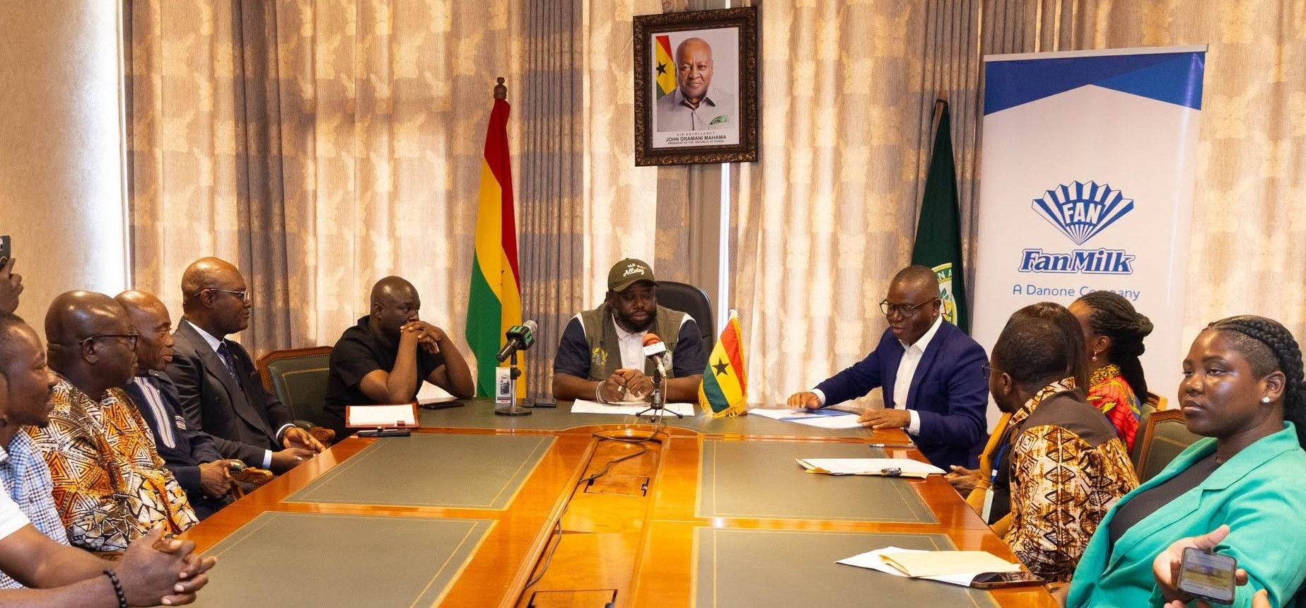 Fanmilk steps in to adopt Three Major Accra Roundabouts in a Three-Year Greening Deal with AMA