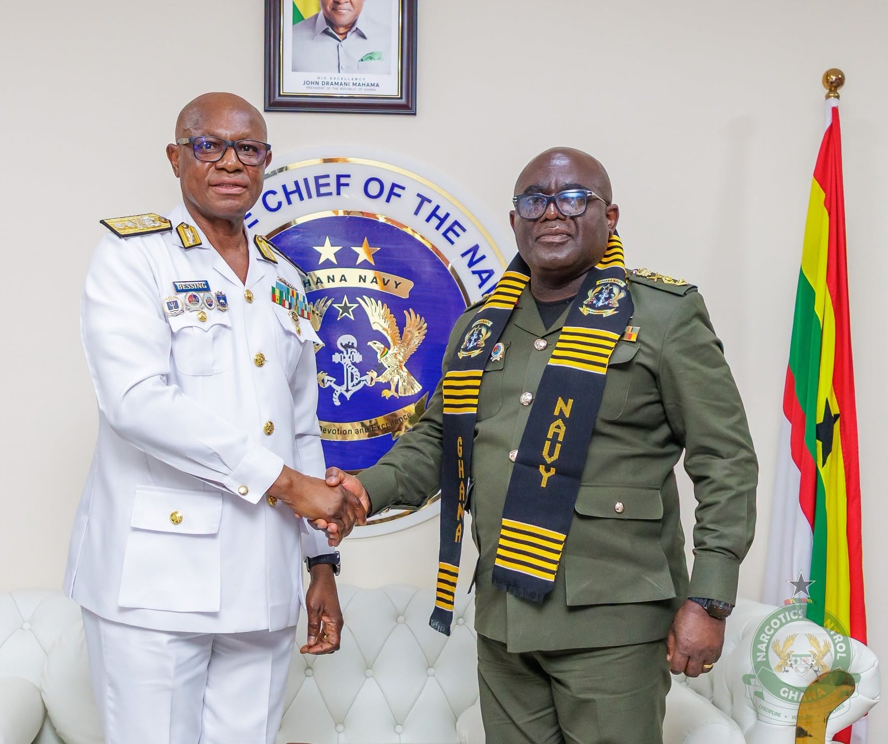 NACOC Deepens Partnership with Ghana Navy to Combat Drug Trafficking