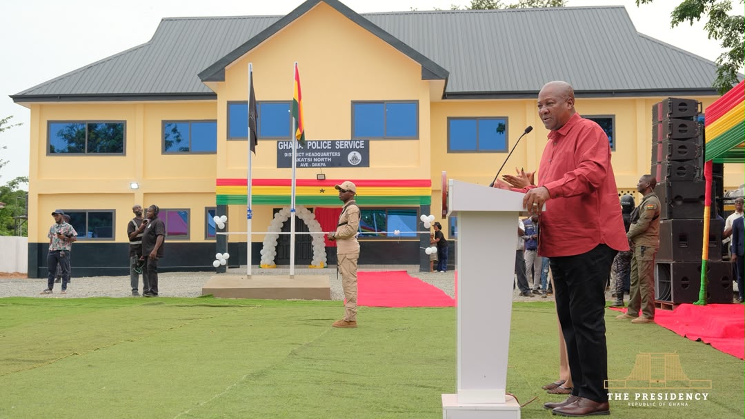 President Mahama commissions Akatsi North District Police HQ after 12-year delay