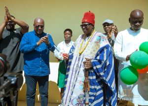 President Mahama Commissions Completed E-Block at Paga