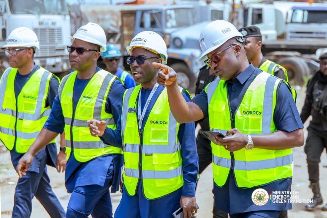 Energy Minister inspects emergency restoration of damaged Tema–Achimota transmission line