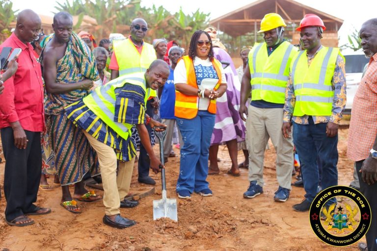 DCE CUTS SOD FOR THREE MAJOR EDUCATION AND HEALTH PROJECTS IN ATWIMA KWANWOMA
