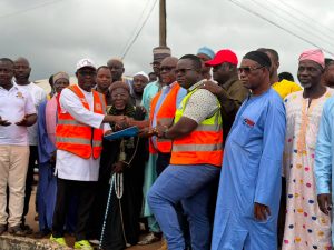 MCE Cuts Sod for Construction of Storm Drains in Ejura Sekyedumase