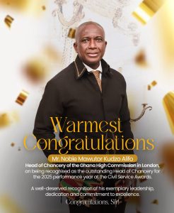 Ghana High Commission Commends Minister and Head of Chancery for Outstanding Award