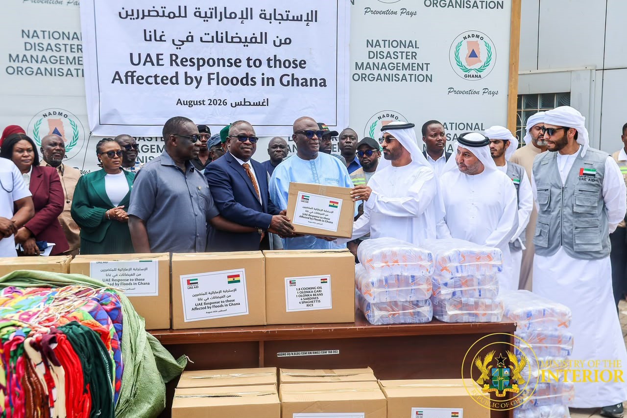 Government receives relief items from UAE to support Flood Victims in Ghana