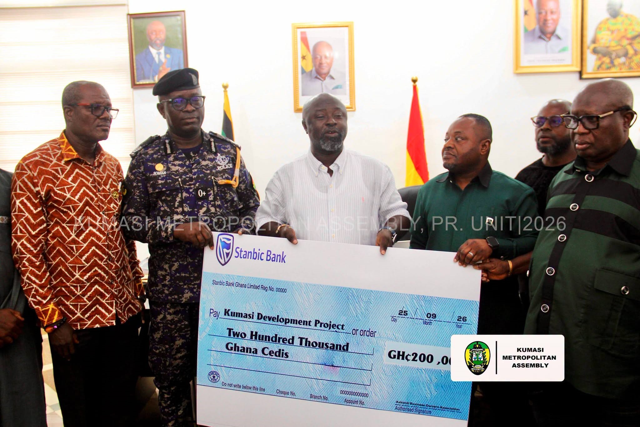 Ashanti Business Owners Support KMA with Gh¢200,000 For Temporary Police Structure