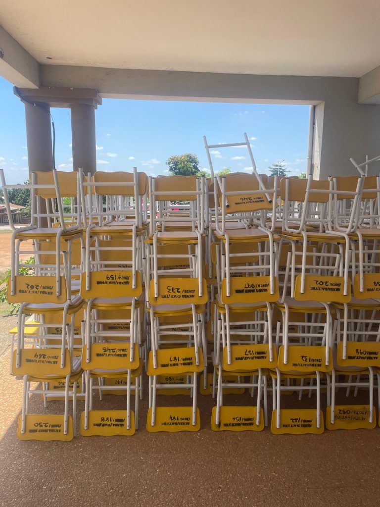 Afigya Kwabre North DCE Donates Over 500 Desks to Schools in the District