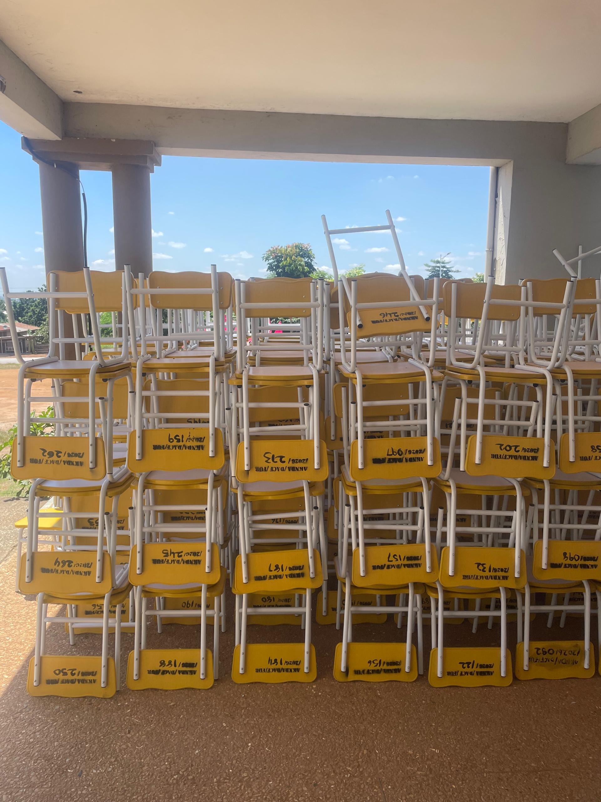 Afigya Kwabre North DCE Donates Over 500 Desks to Schools in the District