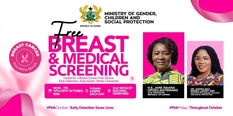 Gender Ministry Offers Free Breast and Medical Screening for Pink October