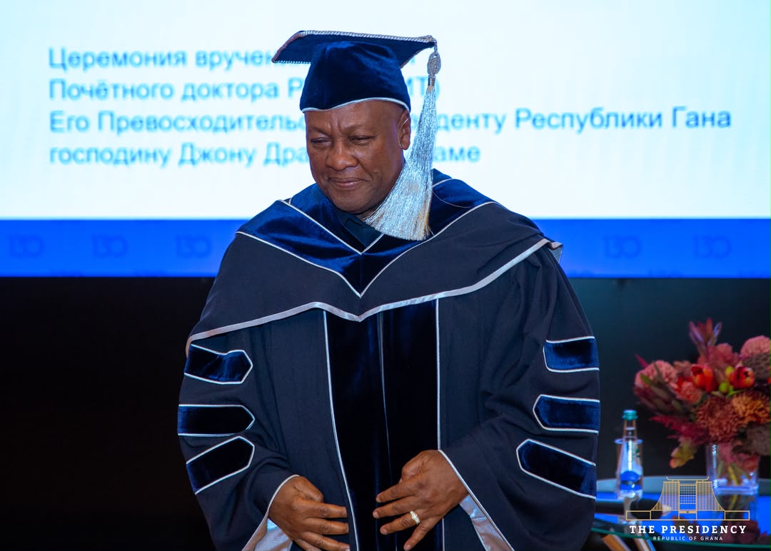 Russian University of Transport confers honorary Doctorate Degree on President Mahama