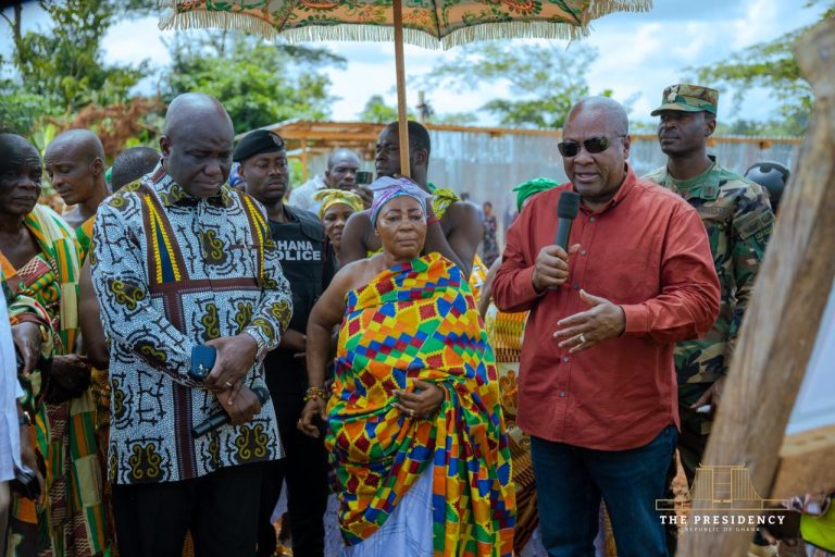 President Mahama Inspects Construction of Asunafo North Farmers Services Centre